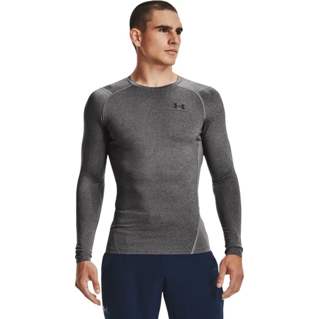 Under Armour HeatGear® Men's Long Sleeve Carbon Heather / Black 3XL