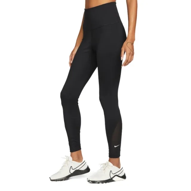 Nike Women's One 7/8 Leggings - Black/White -  Size: XS
