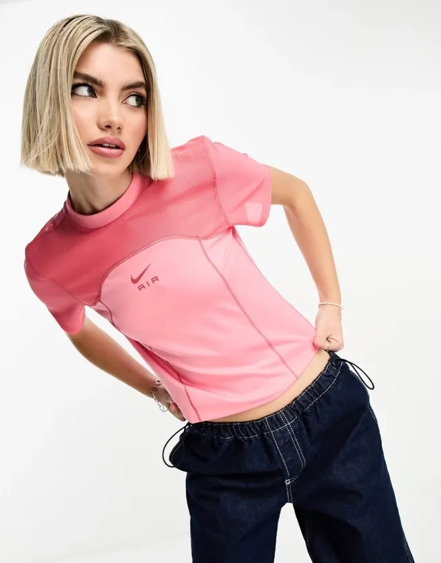 Nike Running Air Dri-Fit Short-Sleeve T-Shirt In Pink