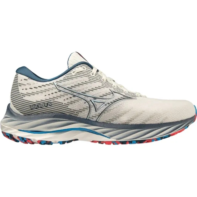 Mizuno Wave Rider 26 Neutral Running Shoe Women - White, Blue
