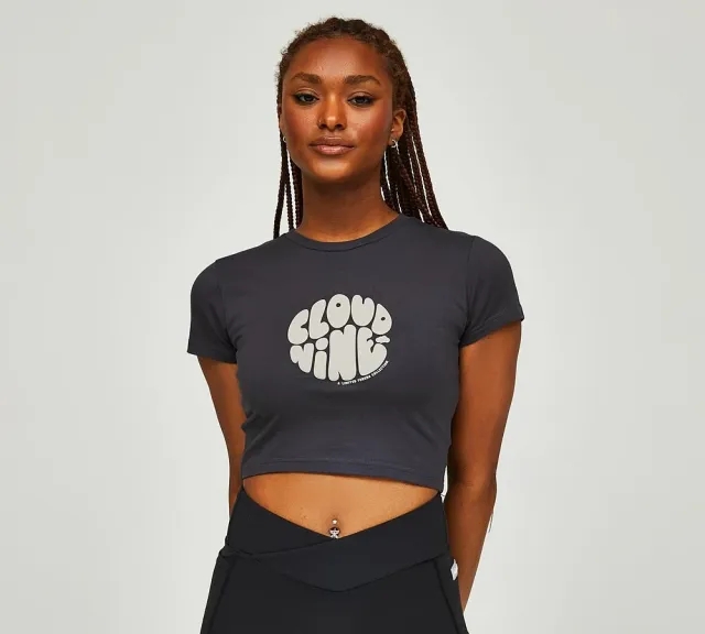 Forena Womens Cloud Nine Baby T-Shirt - Grey - Size XL - Grey
