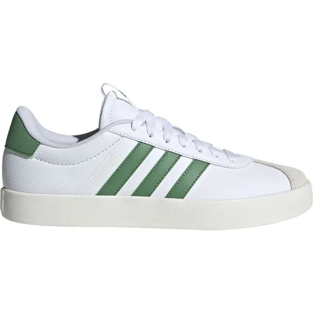 adidas vl court 3.0 trainers in white & green