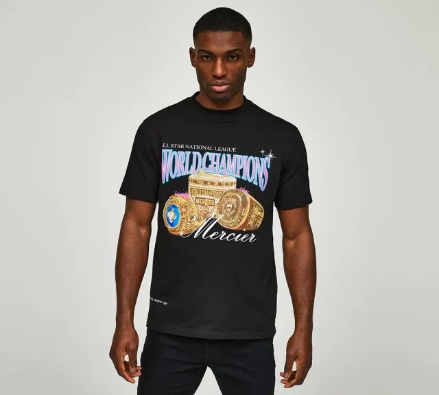 Mercier Championship Merc T-Shirt - White - Size XS - Black