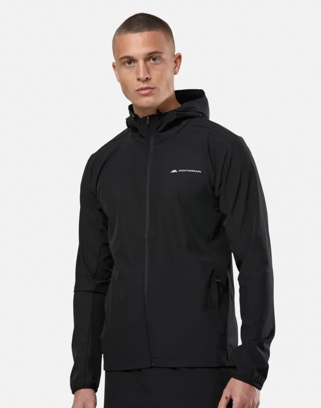 Men's Monterrain Form Woven Running Jacket in Black