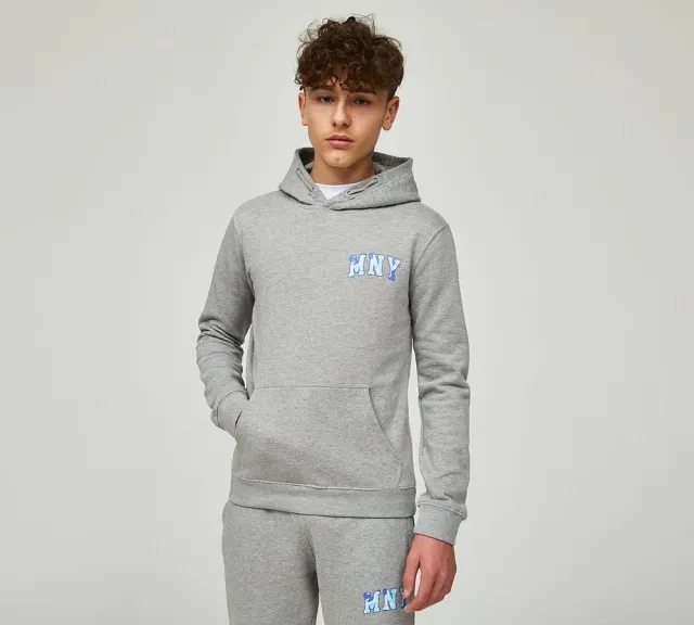 Money Clothing Junior Camo Fill Overhead Hoodie - Grey - Size 10-11Y - Grey