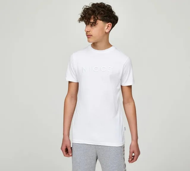 Nicce Junior Mercury T-Shirt - White - Size L/B - White