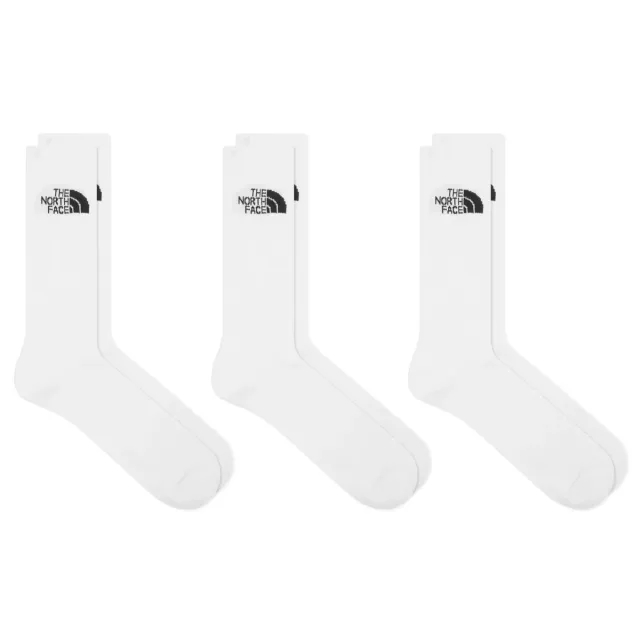 The North Face 3 Pack Multi Sport Cushioned Crew Sock - White - Size M - White