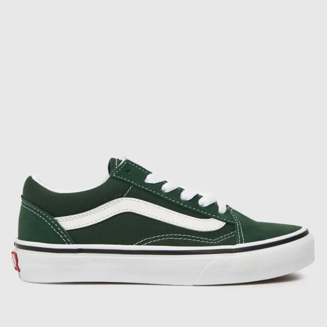 Vans Infant Old Skool Trainer - Green - Size 2 - Green