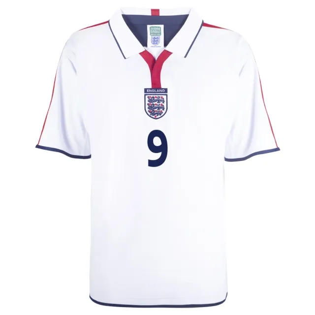 Score Draw England 2004 No 9 Rooney  Retro Football Shirt