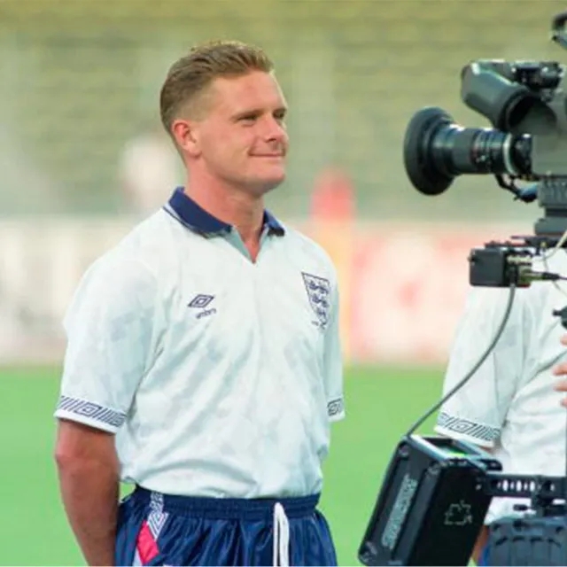 Score Draw England '90 World Cup Retro Home Shirt - White - Mens