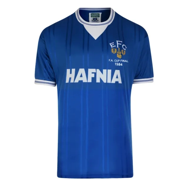 Score Draw Everton Mens SS Home FA Cup Final Shirt 1984/85