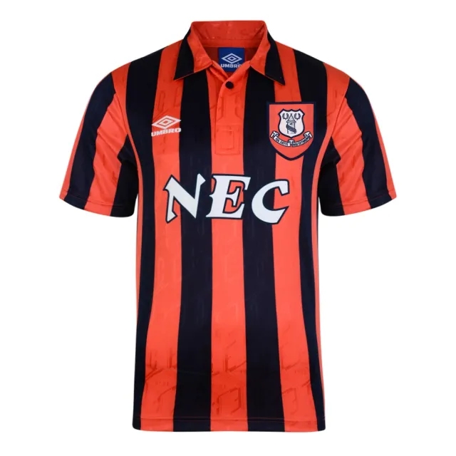 Score Draw Everton 1992 Away Umbro Retro Football Shirt