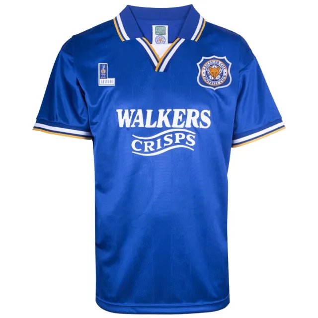 Score Draw Leicester City Mens SS Home Shirt 1995/96