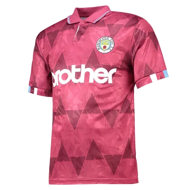 Score Draw Manchester City Mens SS Away Shirt 1989/90