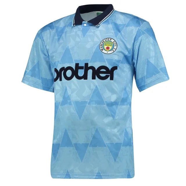 Score Draw Manchester City FC '89 Retro Home Shirt - Blue - Mens