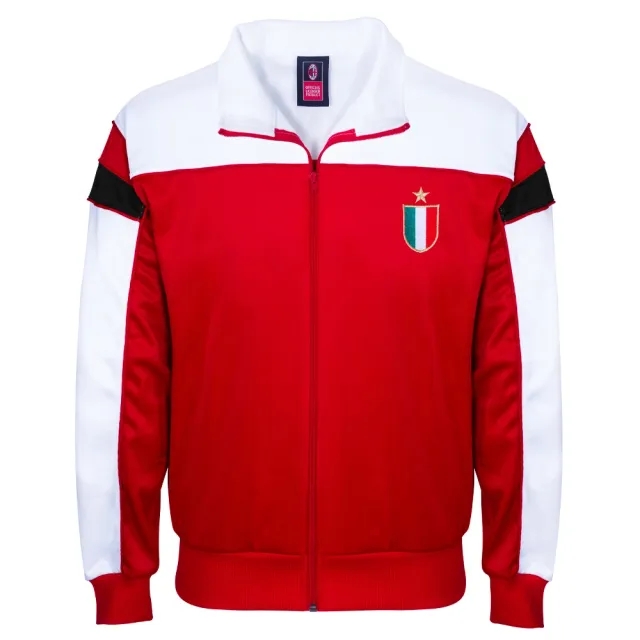 AC Milan 1988 Retro Football Track Jacket Men's Red Made By: Score Draw