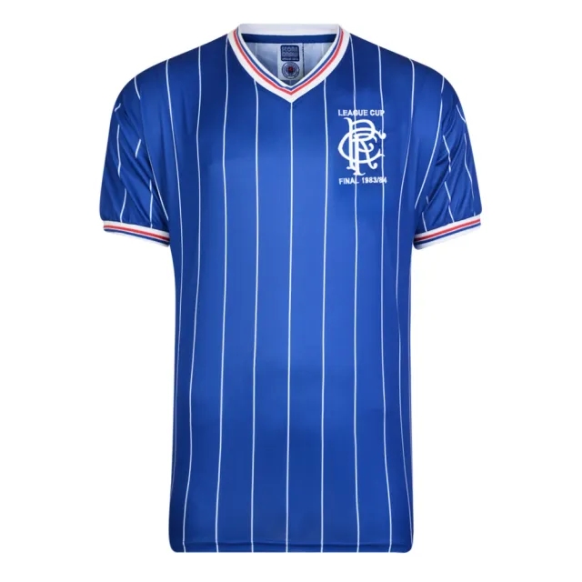 Score Draw Rangers 1984 Scottish League Cup Final Retro Shirt