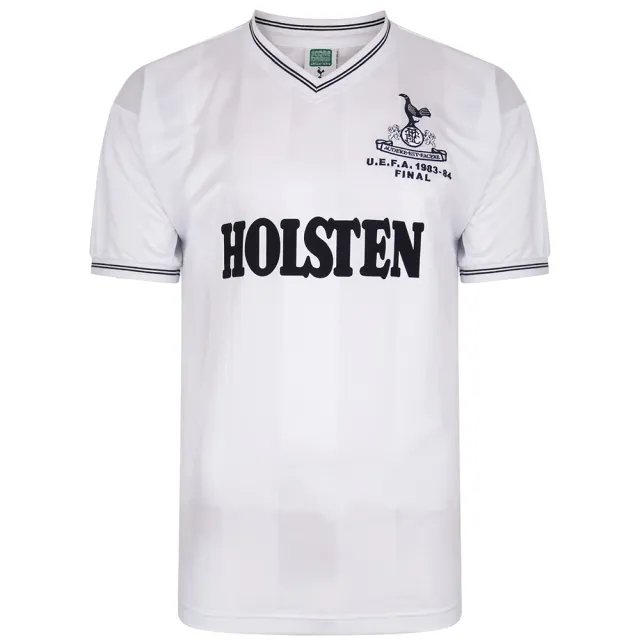 Score Draw Tottenham Hotspur Mens SS Home UEFA Cup Final Shirt 1984/85