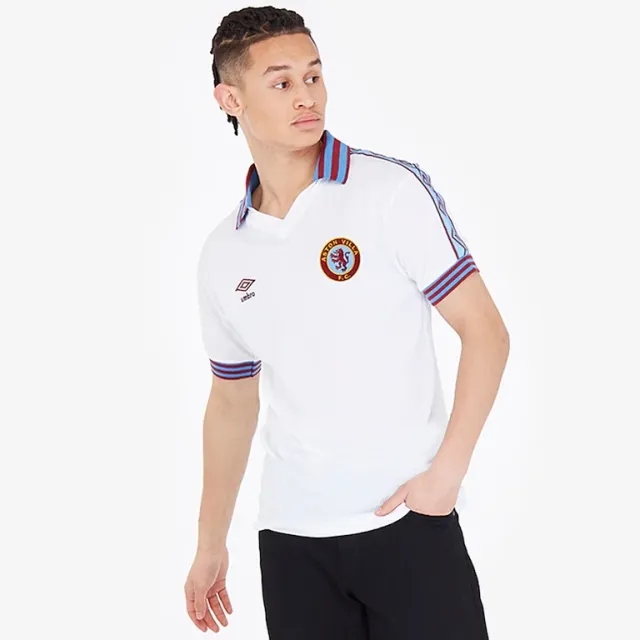 Score Draw Retro Aston Villa 1980 Umbro Away Shirt