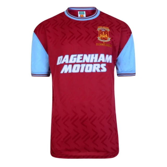 Score Draw West Ham United 1994 No6 Retro Football Shirt