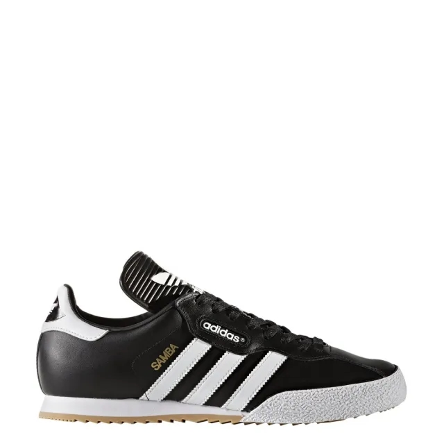 adidas Originals Mens Samba Super Black Textile Leather Indoor Soccer Shoes Trainers (archived)