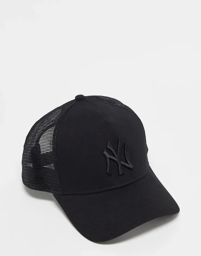New Era Ny Yankees 9Forty Trucker Cap In Black