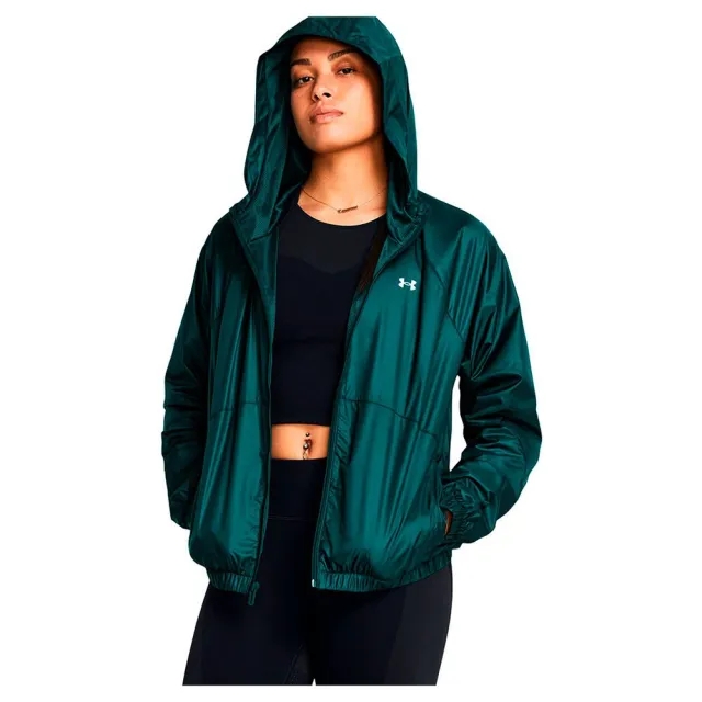 Under Armour Womens UA Rival Sport Windbreaker Jacket - Green - Size L - Green