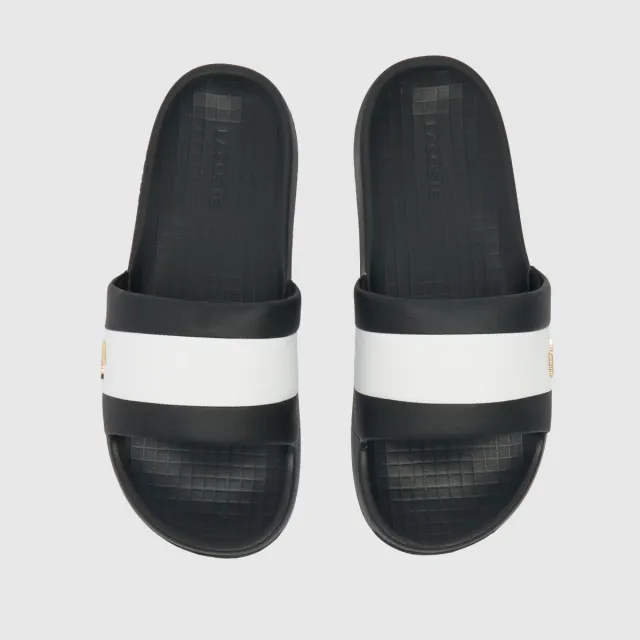 Lacoste Serve Pin Slides - Black - Mens