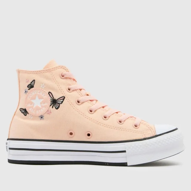Converse Junior Chuck Taylor All Star Lift EVA Hi Trainer - Orange - Size 5.5 - Orange
