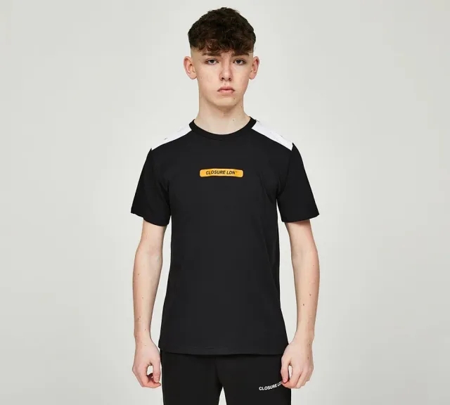 Closure London Junior Code Panel T-Shirt - Black