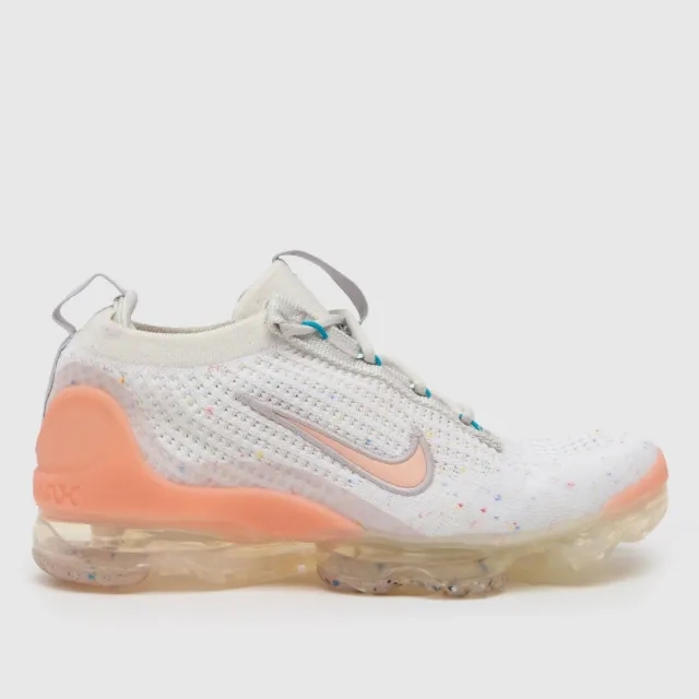 Nike Junior VaporMax 2021 Flyknit Trainer - White - Size 6 - White