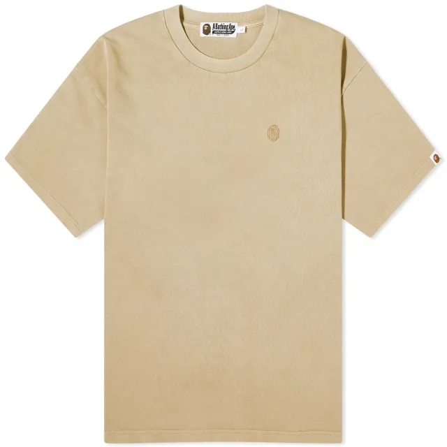 T-Shirt A Bathing Ape Ape Head One Point Garment Dyed Pocket Relaxed Fit Tee Beige S