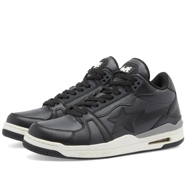 A Bathing Ape Men's Clutch Sta #1 Mid Sneaker Black