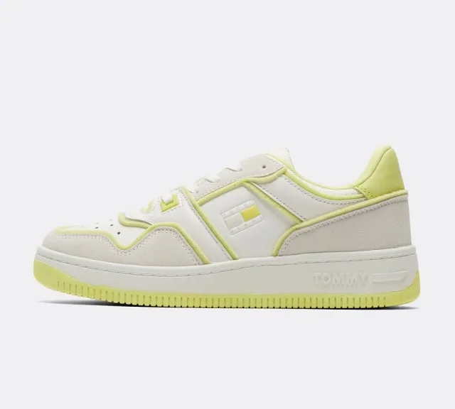 Tommy Hilfiger Womens Retro Basket Trainer - Yellow - Size 36 - Yellow