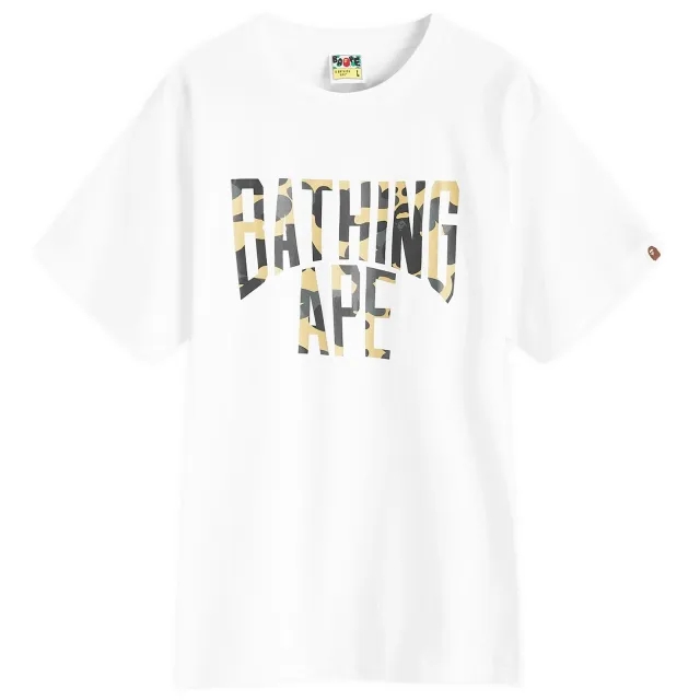 T-Shirt A Bathing Ape 1St Camo Nyc Logo Tee White Xxl