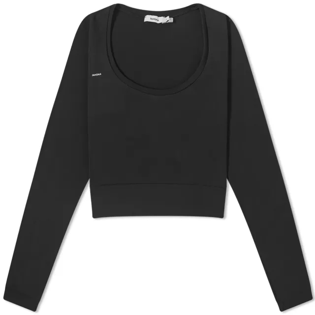 Pangaia Women's Motion Low Impact Long Sleeve Cropped Top Black