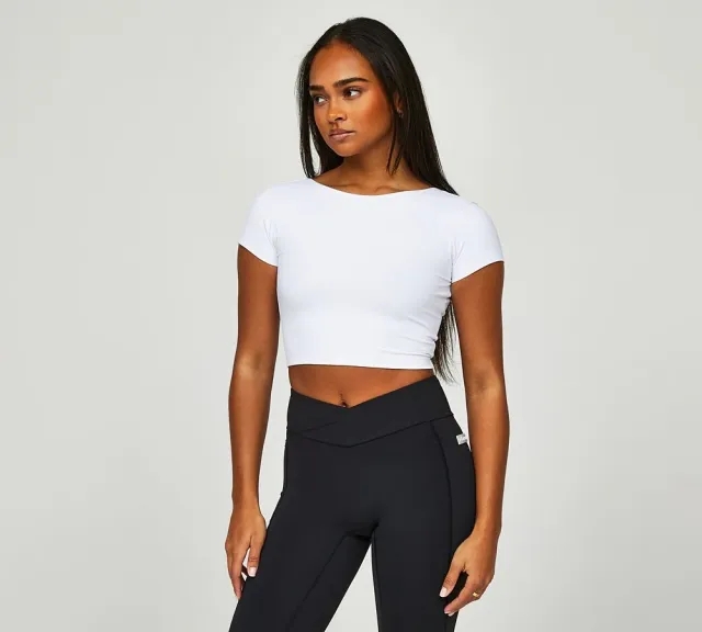 Forena Womens Smooth Like Butter Baby T-Shirt - White - Size S - White