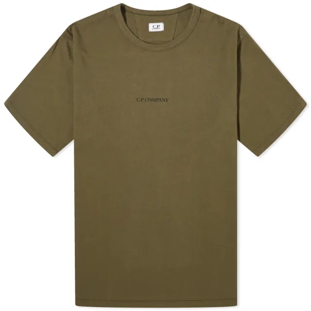 C.P. Company Men's Central Logo T-Shirt Ivy Green