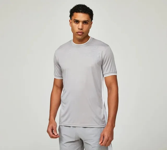 Mercier Contrast Badge Sport T-Shirt - Grey - Size L - Grey