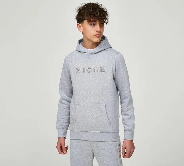 Nicce Junior Mercury Overhead Hoodie - Grey - Size S/B - Grey