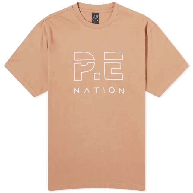 P.E Nation Women's Heads Up Logo T-Shirt Camel