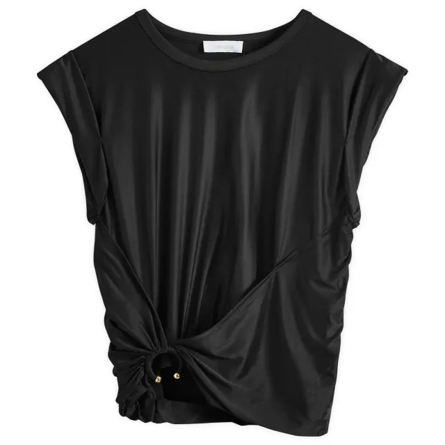 Paco Rabanne Women's Embellished T-Shirt Black