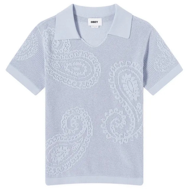 Obey Women's Briana Open Knit Shirt Hydrangea