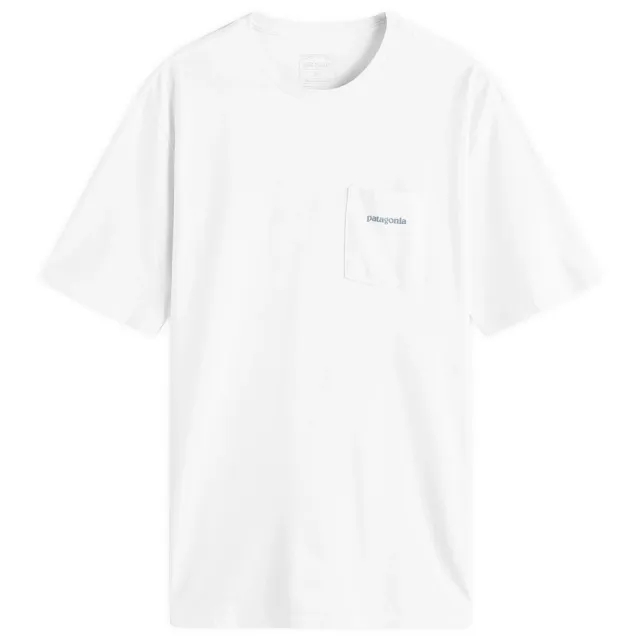 Patagonia Men's Boardshort Logo Pocket Responsibili-Tee White