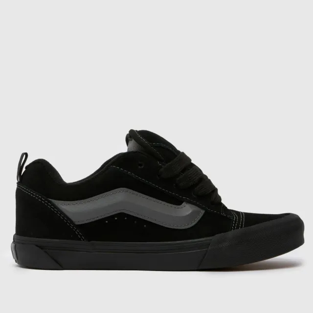Vans Junior Knu Skool Trainer - Black - Size 3 - Black