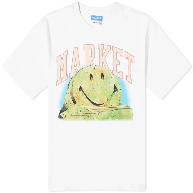 MARKET Men's Smiley Out of Body T-Shirt White