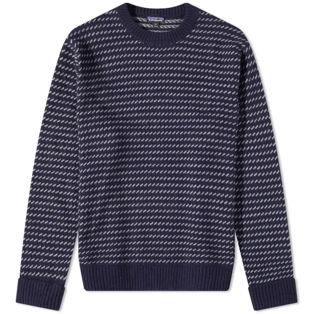 Patagonia Men's Recycled Wool Crew Knit Classic Navy