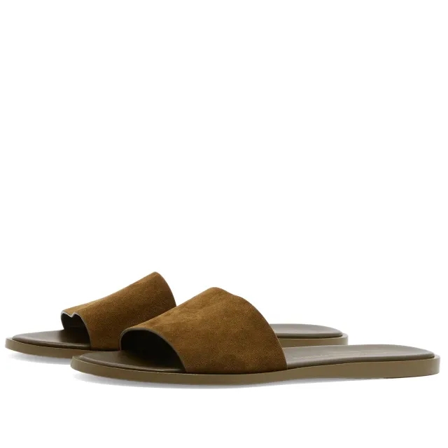 Woman by Common Projects Women's Suede Slides Army Green