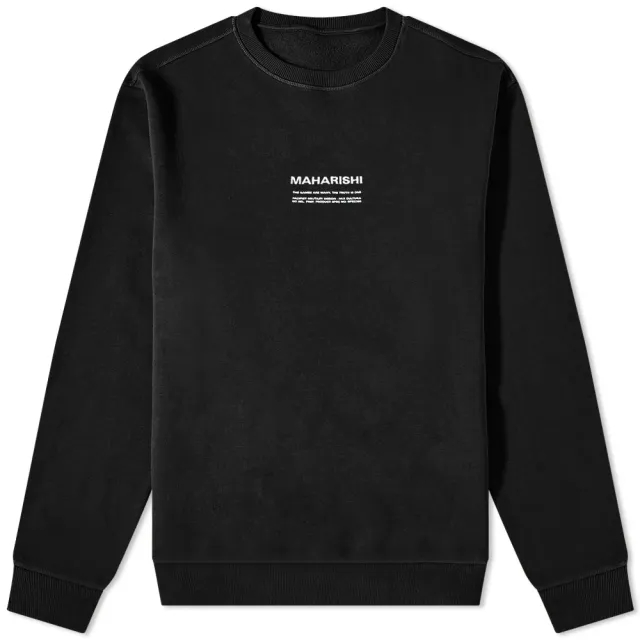 Maharishi Men's Classic MILTYPE Crew Sweat Black