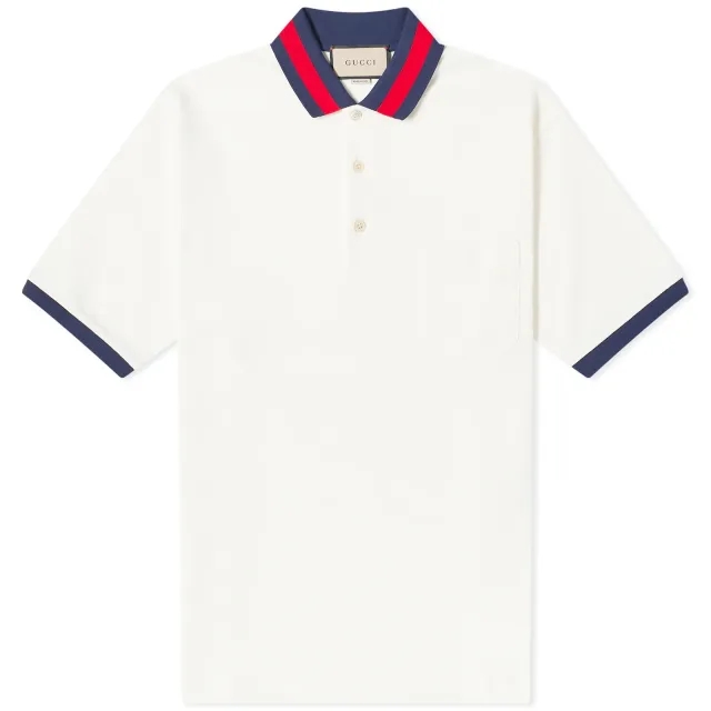 Gucci Men's GRG Collar Polo Milk